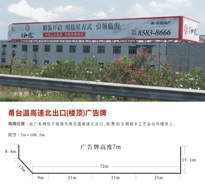 招租--甬台温高速出口楼顶广告牌